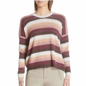 ATM Cashmere Striped Crewneck Sweater SIZE SMALL